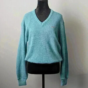 Vintage Crocodile Knitted Teal Sweater